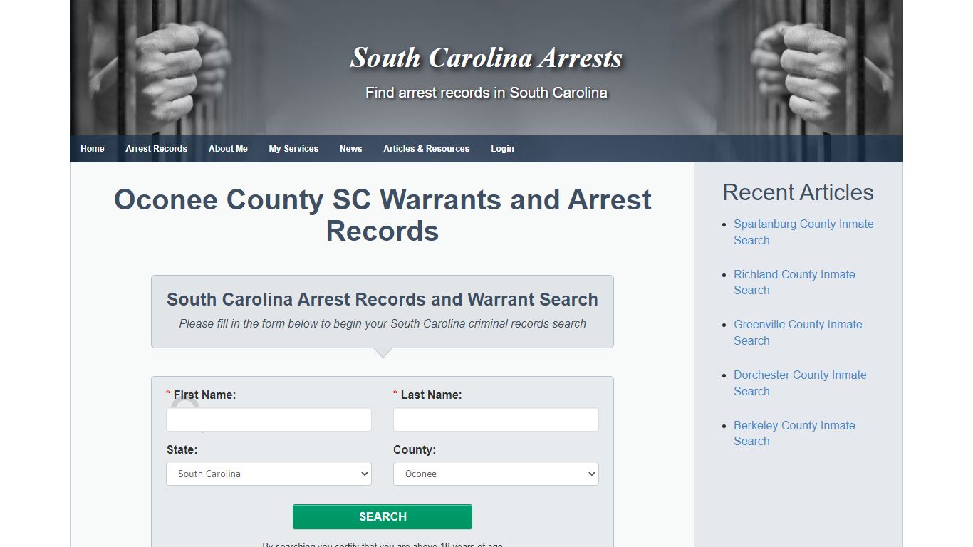Oconee County SC Warrants and Arrest Records - South ...