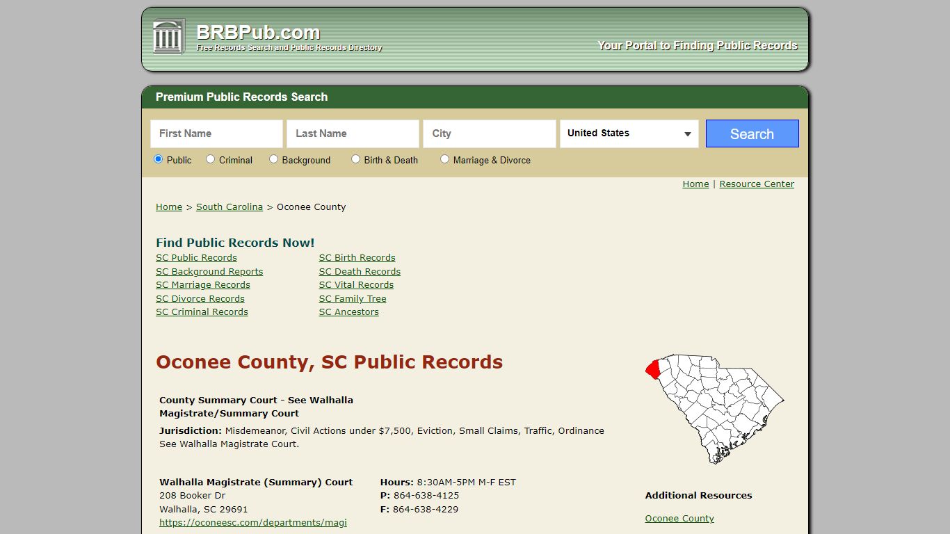 Oconee County Public Records | Search South Carolina ...